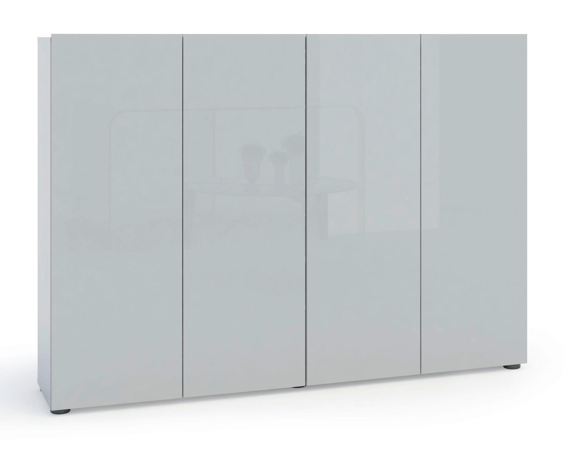 SCHUHSCHRANK Grau  - Schwarz/Grau, Design, Holzwerkstoff/Kunststoff (160/115/34cm) - Xora