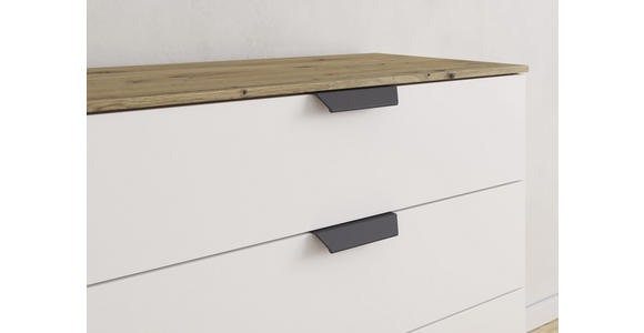 KOMMODE  in 80/81/42 cm  - Dunkelgrau/Weiß, Design, Holzwerkstoff/Metall (80/81/42cm) - Carryhome