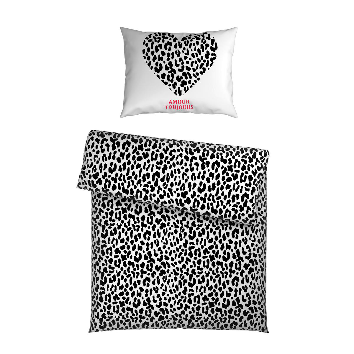 BETTWÄSCHE Satin 140/200 cm  - Schwarz/Weiß, Trend, Textil (140/200cm) - Esposa