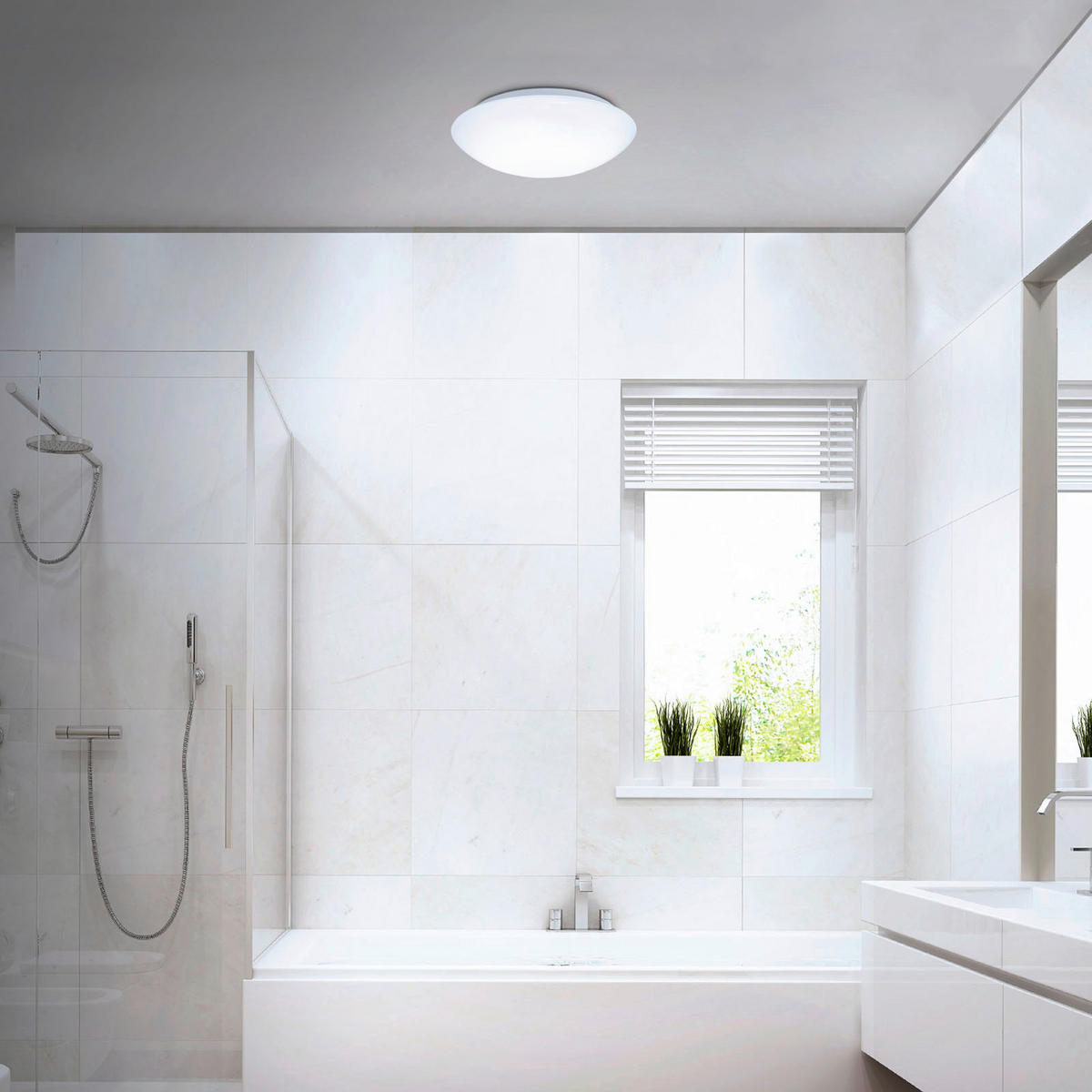 LED-DECKENLEUCHTE Elipso 27,8/6,5 cm   - Weiß, KONVENTIONELL, Kunststoff/Metall (27,8/6,5cm)