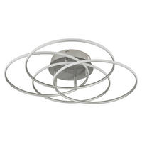 LED-DECKENLEUCHTE 51,5/11,4 cm   - Weiß/Nickelfarben, Design, Kunststoff/Metall (51,5/11,4cm) - Globo