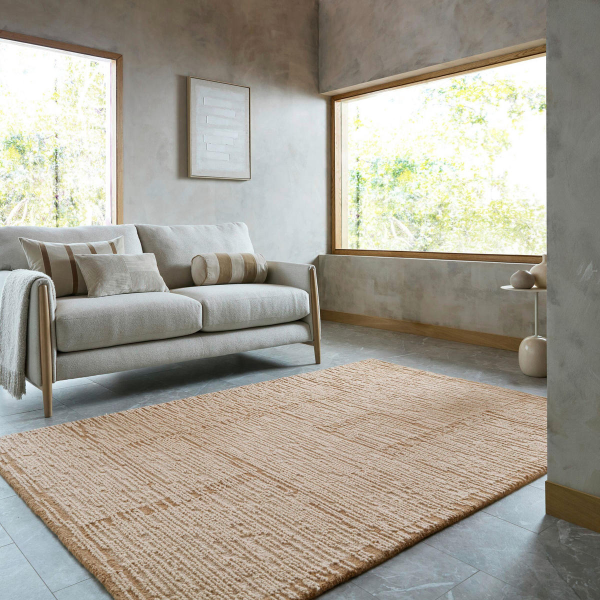 WOLLTEPPICH 200/290 cm Harris Beige rechteckig  - Beige, Basics, Textil (200/290cm) - Flair Rugs