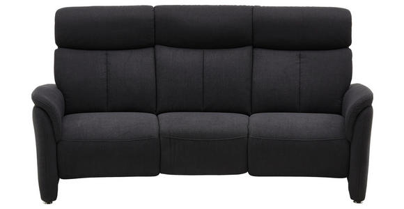TRAPEZSOFA in Textil Dunkelgrau - Dunkelgrau/Alufarben, KONVENTIONELL, Textil (217/108/106cm) - Cantus
