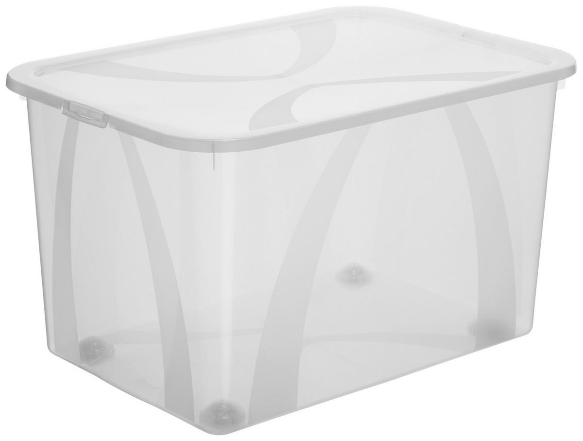 BOX S VEKOM 50 l - priehľadné, Konventionell, plast (57,1/39,2/33,5cm) - Rotho