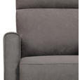2-SITZER-SOFA Mikrofaser Grau  - Schwarz/Grau, KONVENTIONELL, Kunststoff/Textil (127/105/93cm) - Xora