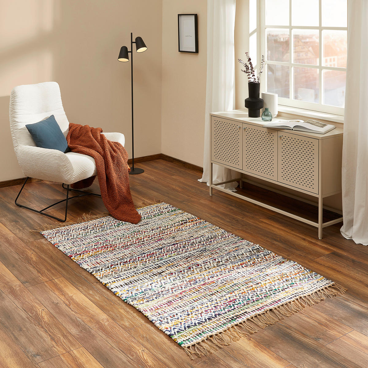 FLECKERLTEPPICH 130/190 cm Chindi Multicolor  - Multicolor, Natur, Textil (130/190cm) - Linea Natura