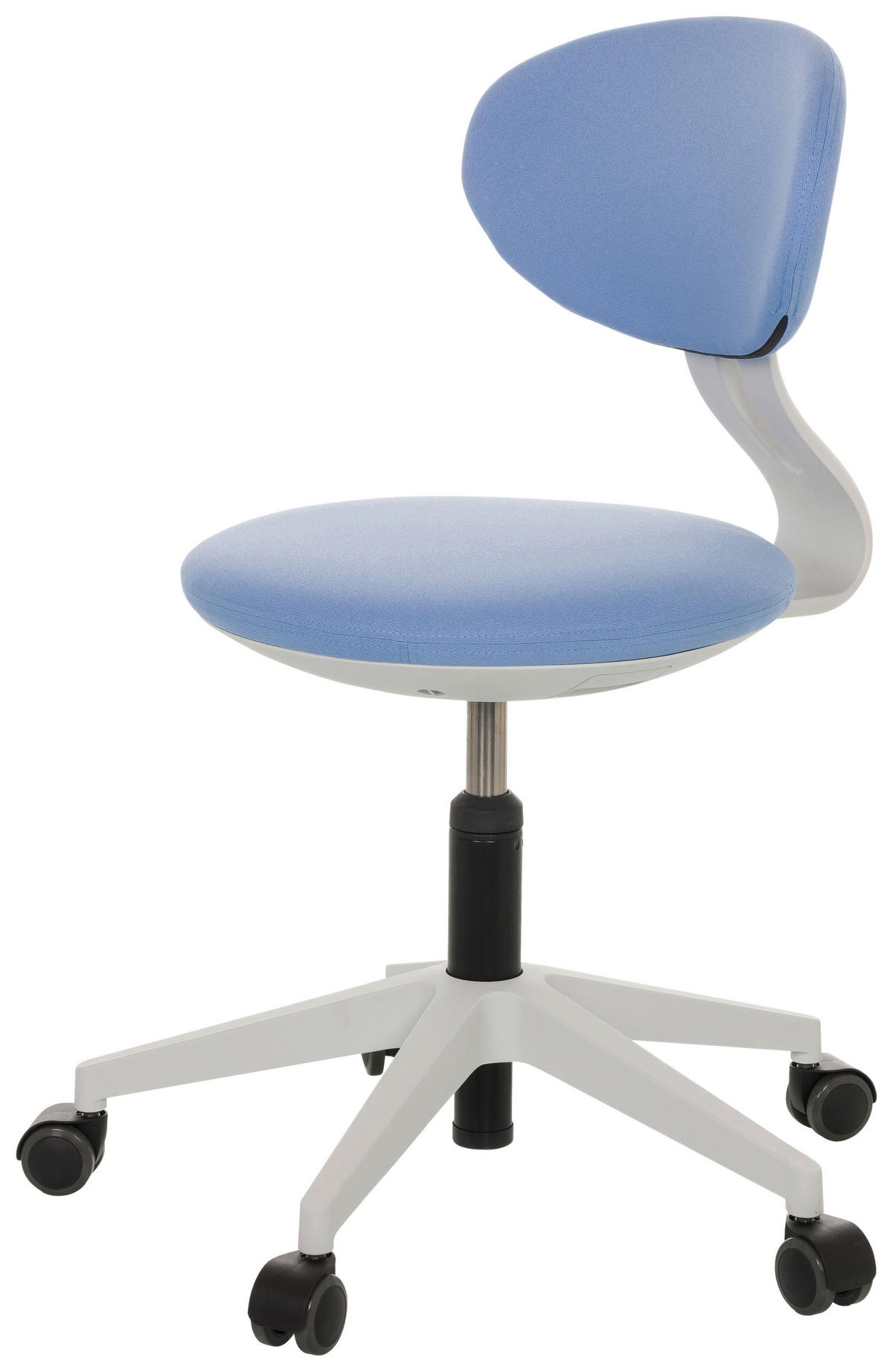 OTOČNÁ ŽIDLE PRO MLÁDEŽ, modrá - šedá/modrá, Basics, textil/plast (42/66-87/52cm) - MID.YOU