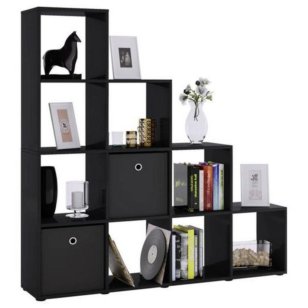 Standregal Dekor Napoli 142,5 cm Schwarz