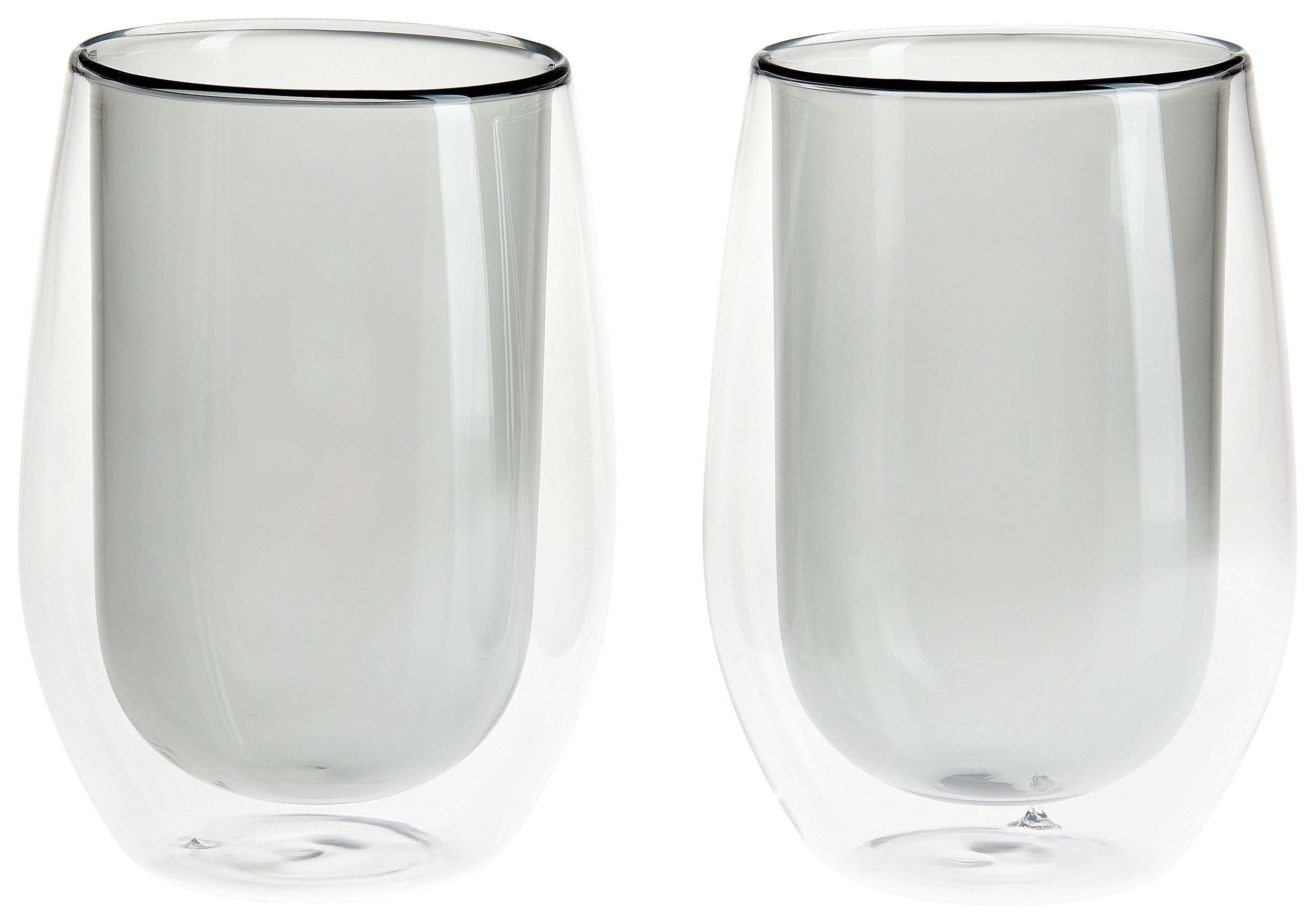KAFFEEGLAS - Grau, KONVENTIONELL, Glas (7,5/12,5cm) - Novel