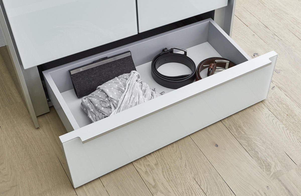 GARDEROBENSCHRANK  in 63/189/38 cm  - Anthrazit/Alufarben, Design, Glas/Holzwerkstoff (63/189/38cm) - Dieter Knoll