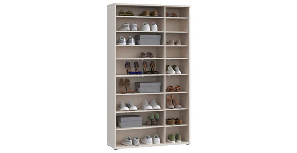 SCHUHSCHRANK  in 109,2/191,9/34,9 cm  - Sandfarben/Grau, Basics, Holzwerkstoff/Kunststoff (109,2/191,9/34,9cm) - Xora
