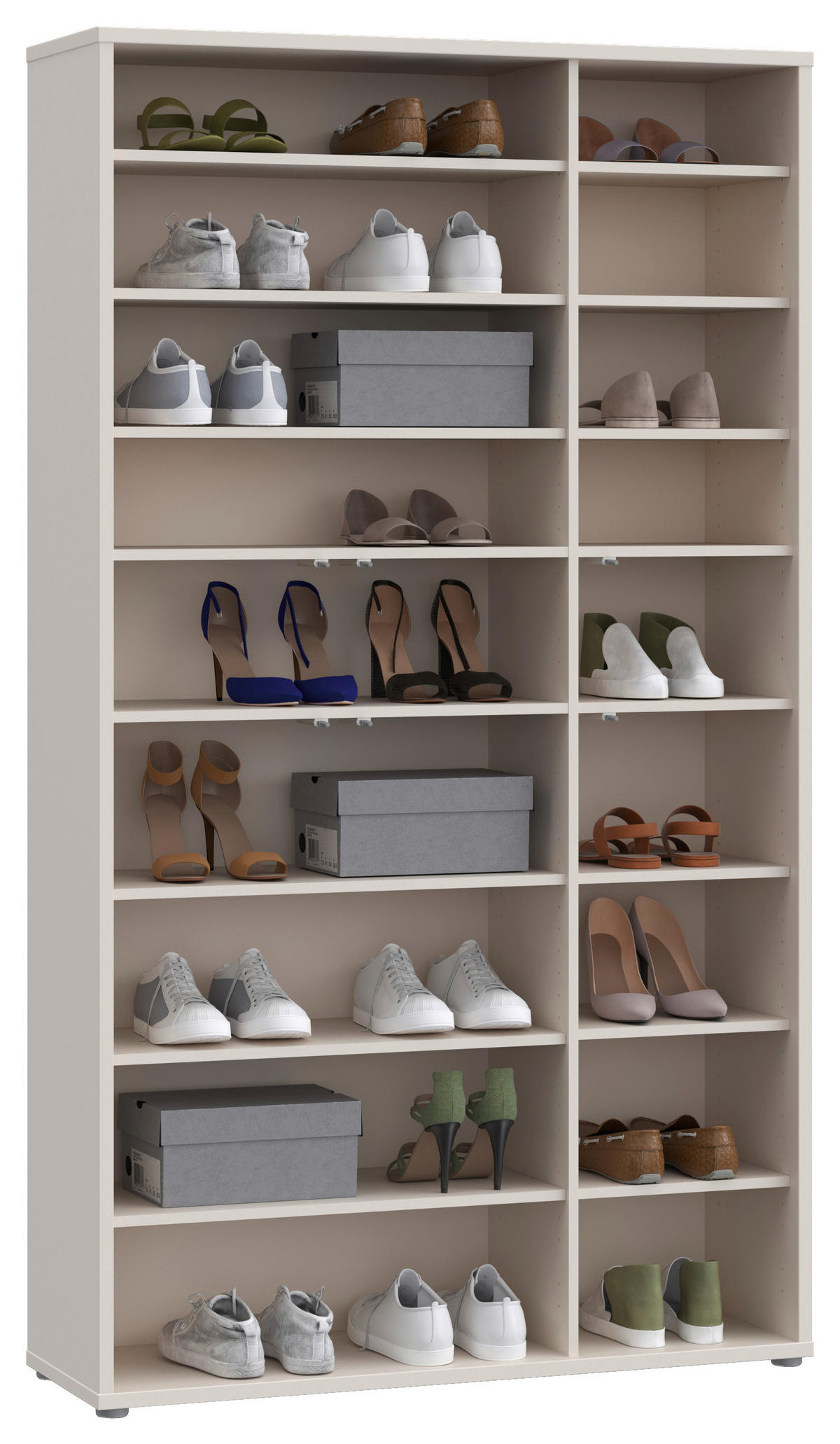SCHUHSCHRANK Sandfarben  - Sandfarben/Grau, Basics, Holzwerkstoff/Kunststoff (109,2/191,9/34,9cm) - Xora