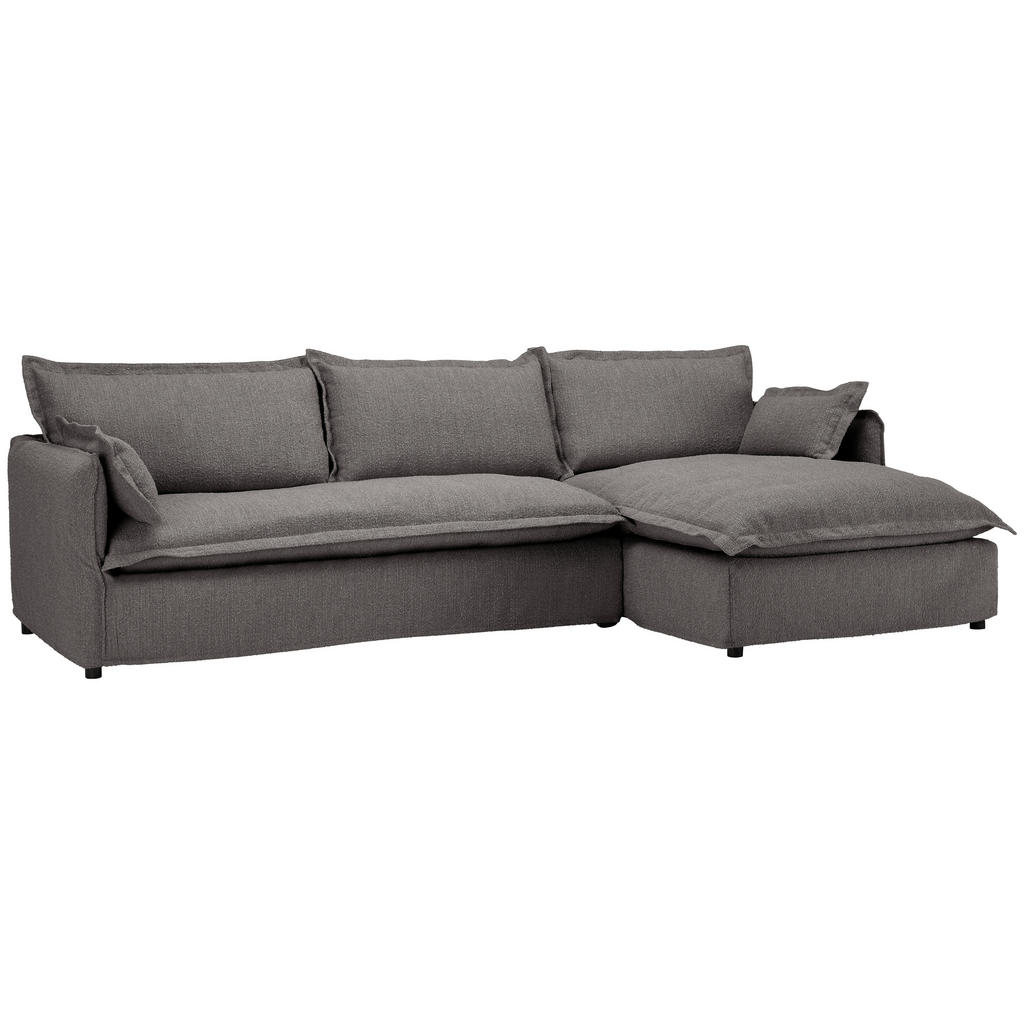 Thumbnail - Livetastic Hussen-Ecksofa, Grau, Textil, 3-Sitzer, Ottomane rechts, L-Form, 295x165 cm, Rücken echt, Wohnzimmer, Sofas &...