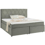 BOXSPRINGBETT 180/200 cm  in Ecru  - Ecru/Schwarz, Design, Kunststoff/Textil (180/200cm) - Xora