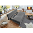 SCHLAFSOFA Cord Grau  - Schwarz/Grau, KONVENTIONELL, Kunststoff/Textil (196/77/92cm) - Carryhome