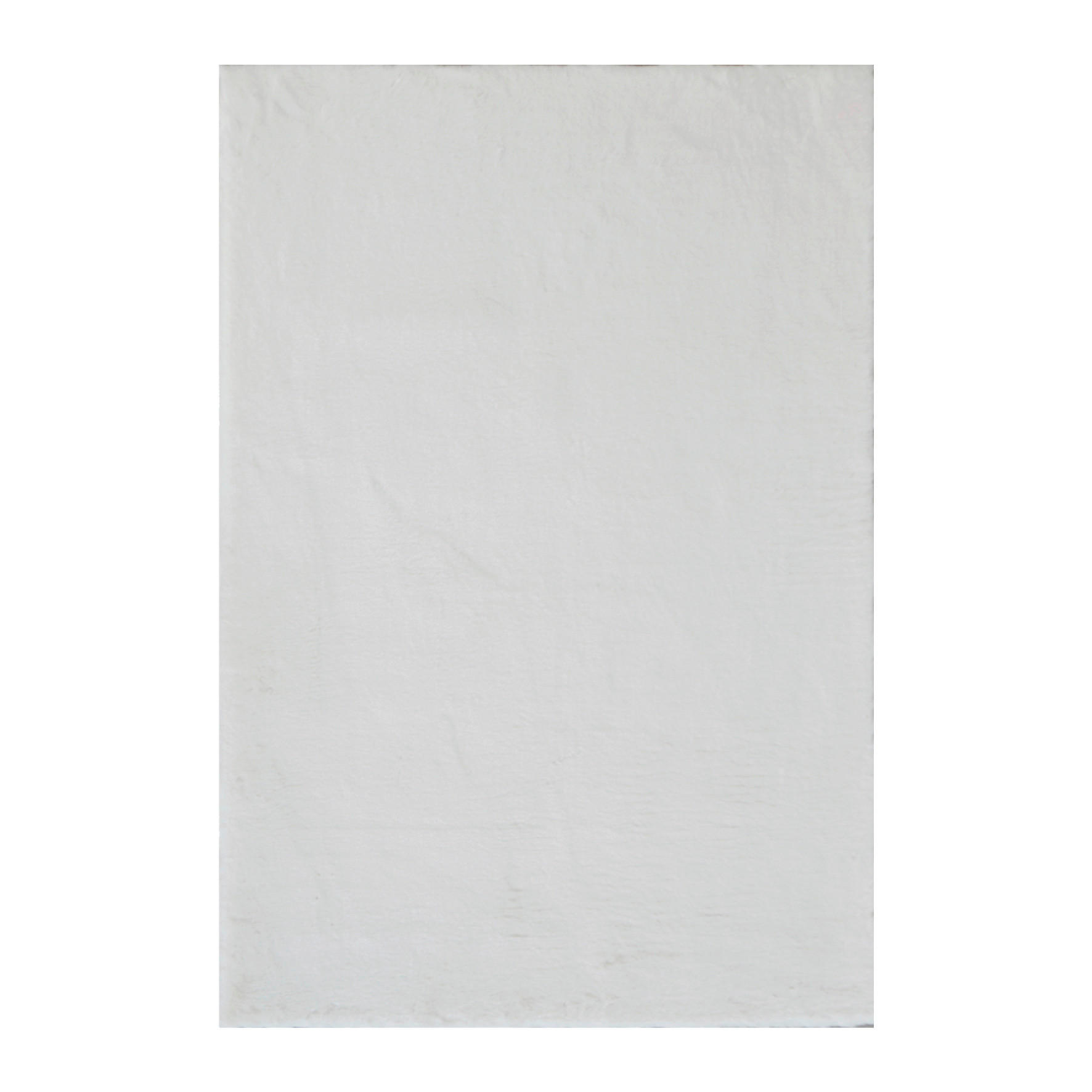 KOBEREC S VYSOKÝM VLASOM, 130/190 cm, biela - biela, Basics, textil (130/190cm)