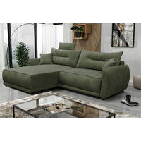 ECKSOFA in Struktur Grün  195/264 cm  - Beige/Schwarz, Design, Kunststoff/Textil (195/264cm) - MID.YOU