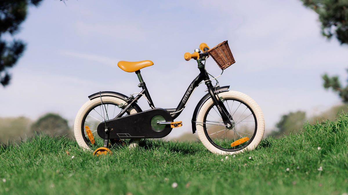 KINDERFAHRRAD 16 Zoll  - Schwarz, Basics, Metall (47/71,5/110,5cm)