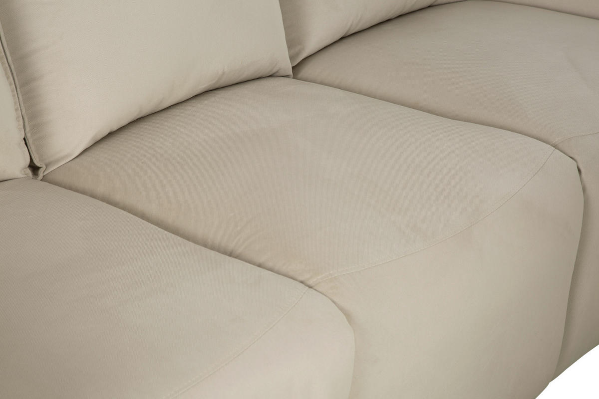 SITZGARNITUR in Samt Beige  - Beige, Konventionell, Textil/Metall (72/102/85.5cm) - P & B