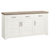 SIDEBOARD  in 184,1/94,6/51,2 cm  - Eichefarben/Weiß, Design, Holzwerkstoff/Metall (184,1/94,6/51,2cm) - SetOne by Musterring