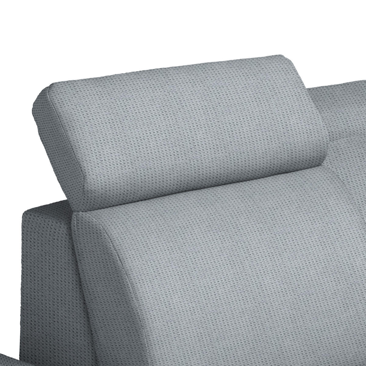ECKSOFA Struktur Grau  - Schwarz/Grau, Design, Textil/Metall (292/270cm) - Stylife