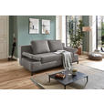 SCHLAFSOFA  mit Mikrofaser Hellgrau  - Hellgrau/Schwarz, KONVENTIONELL, Kunststoff/Textil (202/90/97cm) - Carryhome