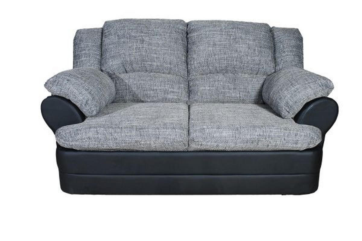SJEDEĆA GARNITURA tekstil  siva, crna   - siva/crna, Design, drvni materijal/tekstil (210/95/90cm) - Cantus