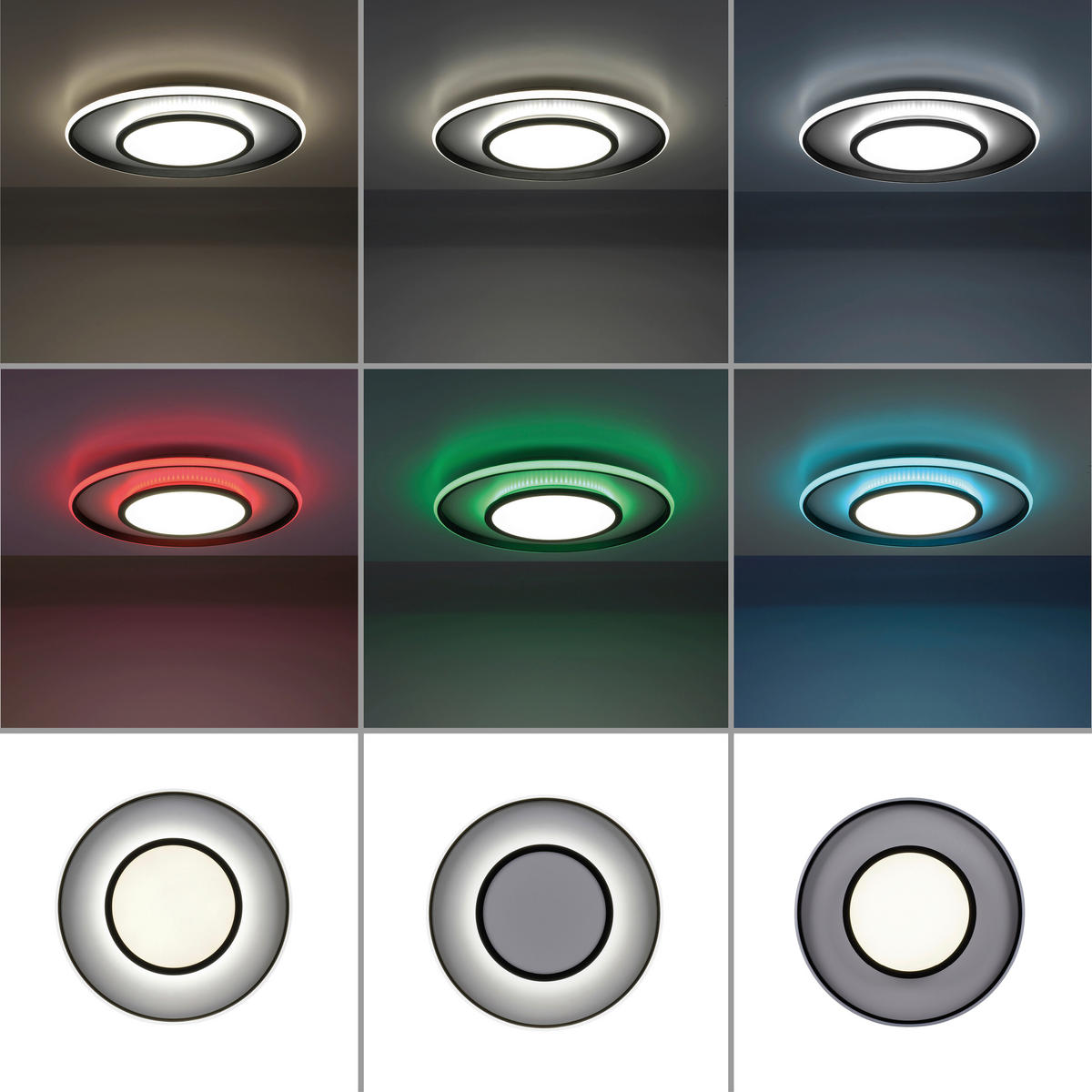 LED-DECKENLEUCHTE 60/10 cm   - Schwarz, Design, Kunststoff/Metall (60/10cm)