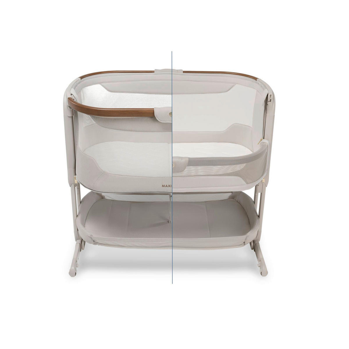 BEISTELLBETT Iora Pro  - Creme, Basics, Naturmaterialien/Kunststoff (57/68,8 - 82/94cm) - Maxi-Cosi