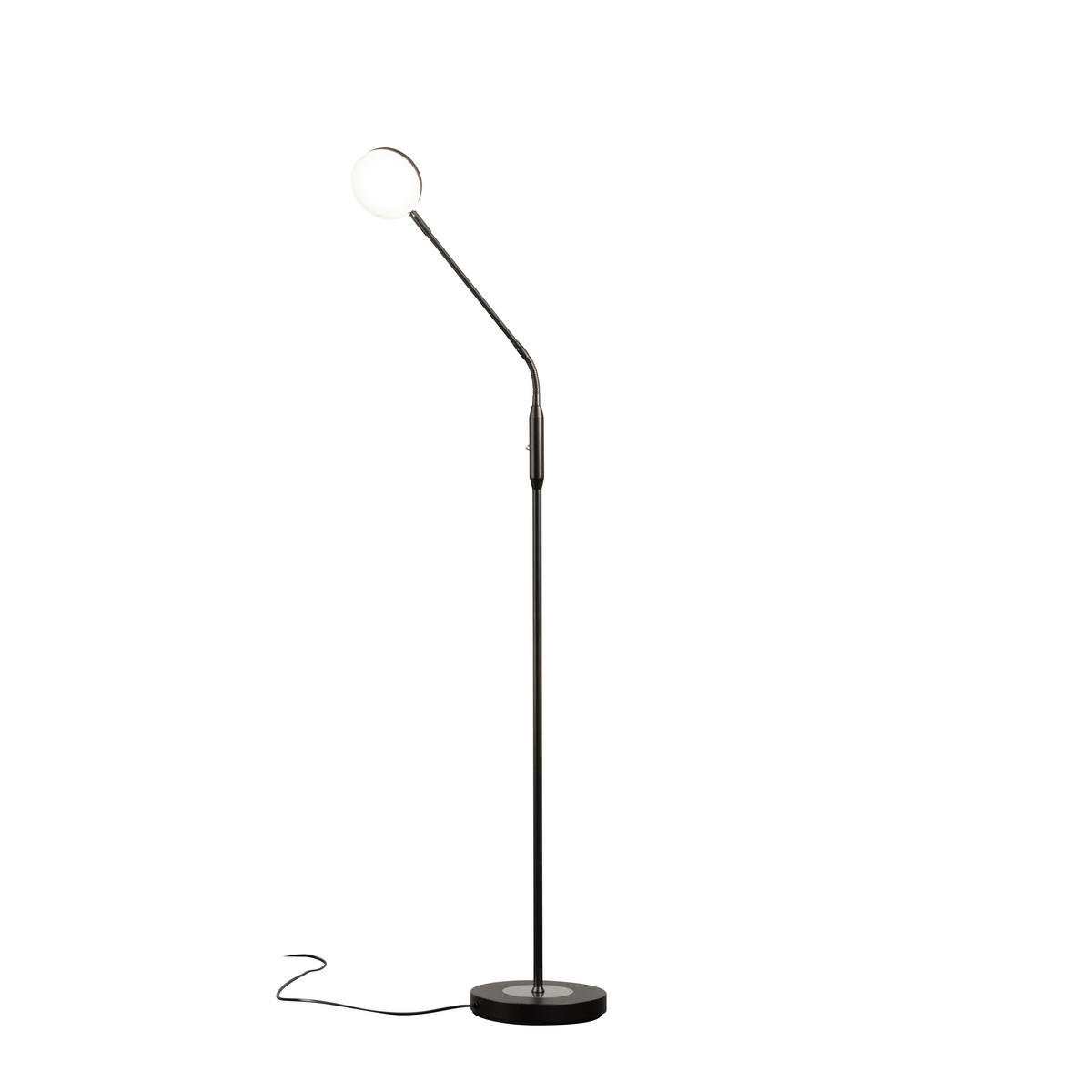 LED-STEHLEUCHTE Sorento 23/138/45 cm   - Schwarz, Design, Metall (23/138/45cm) - Fischer & Honsel
