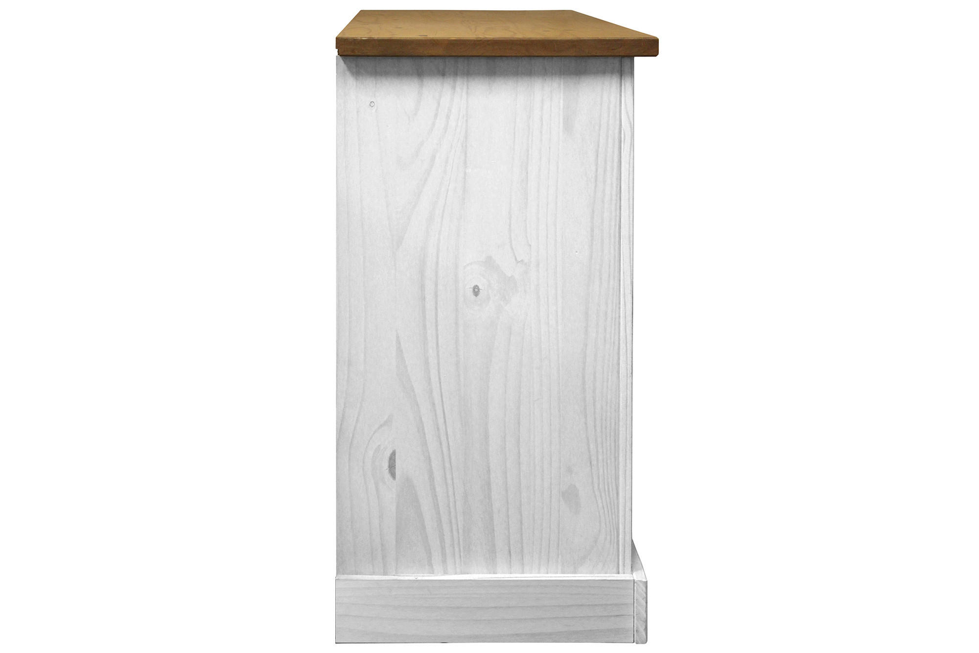 Thumbnail - Livetastic Sideboard, Weiß, Holz, Kiefer, massiv, 3 Fächer, 3 Schublade(n) Schubladen, 130x80x45 cm, Holzmöbel, Kleinmöb...