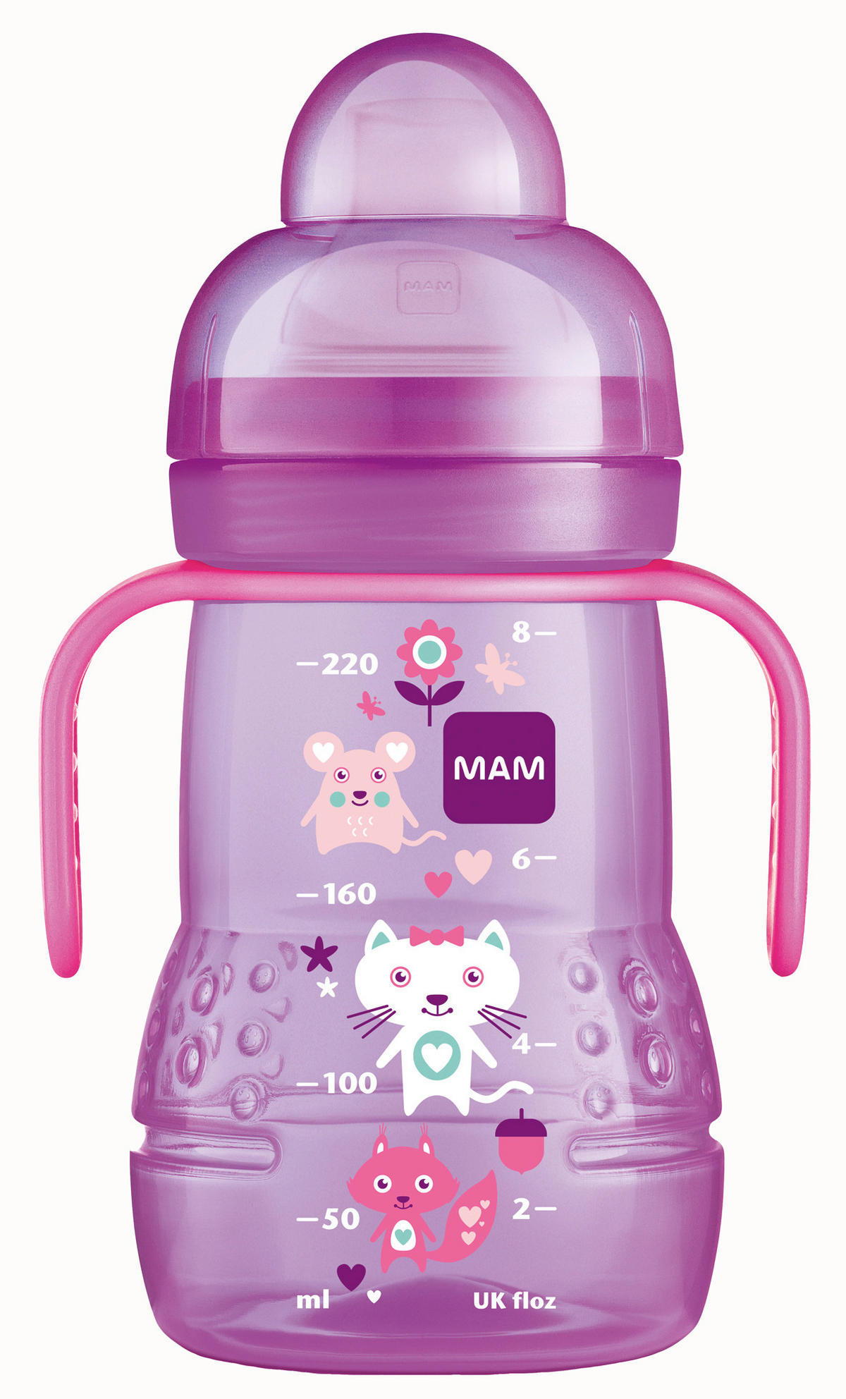 BABYTRINKFLASCHE  - Blau/Lila, Basics, Kunststoff (7,6/9,6/21,9cm) - MAM