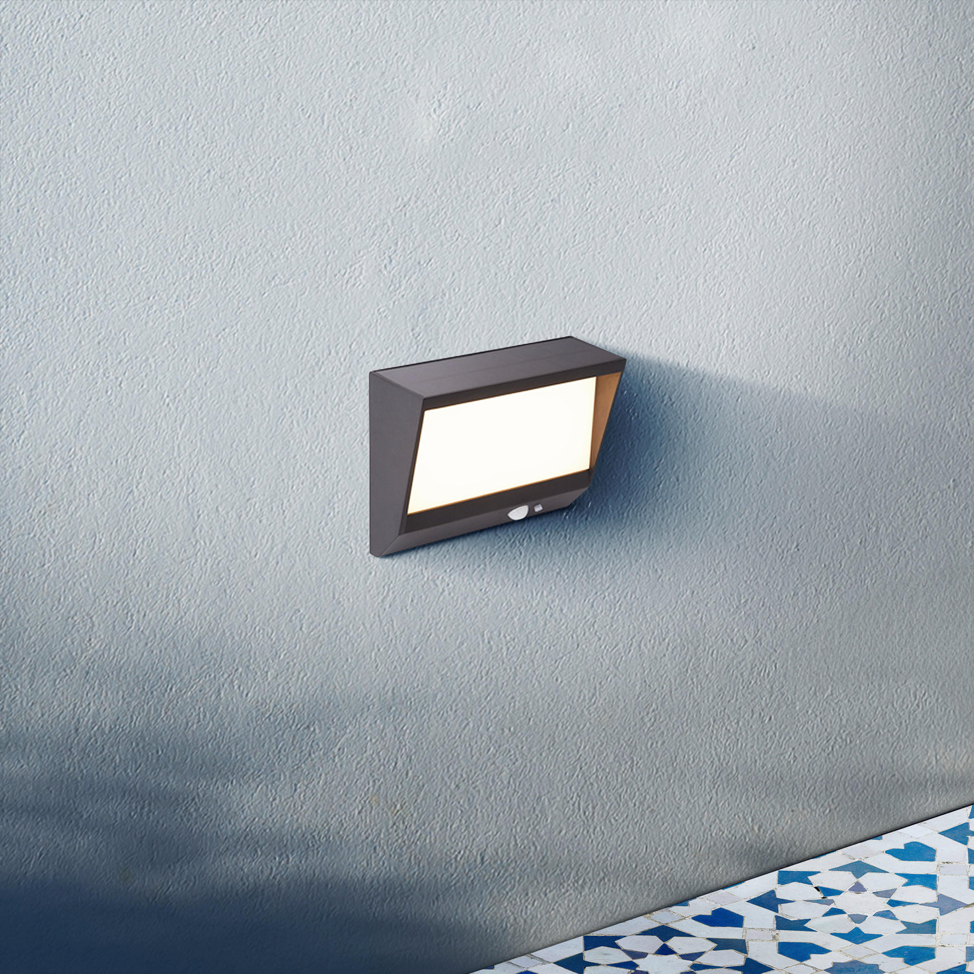 SVJETILJKA SOLARNA Solar - bijela/crna, Design, metal (18,8/14/14cm)