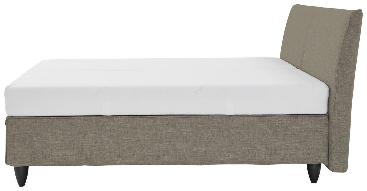 BOXSPRINGBETT 200/200 cm  in Beige  - Beige/Schwarz, Design, Holzwerkstoff/Kunststoff (200/200cm) - RUF Betten