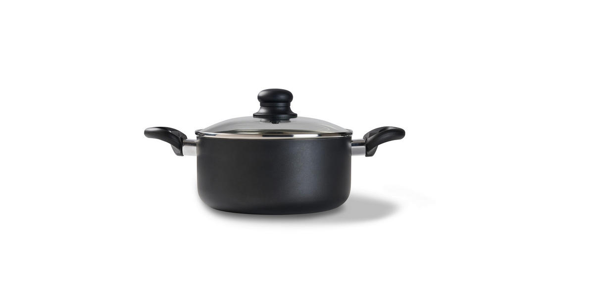 GRYT- OCH KASTRULLSET 8 delar  - svart/transparent, Basics, metall/glas - Homeware Profession.