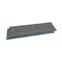 TISCHLÄUFER 2er-Set Textil Flachgewebe Blau, Grau, Hellgrau 40/140 cm  - Blau/Hellgrau, Basics, Textil (40/140cm)