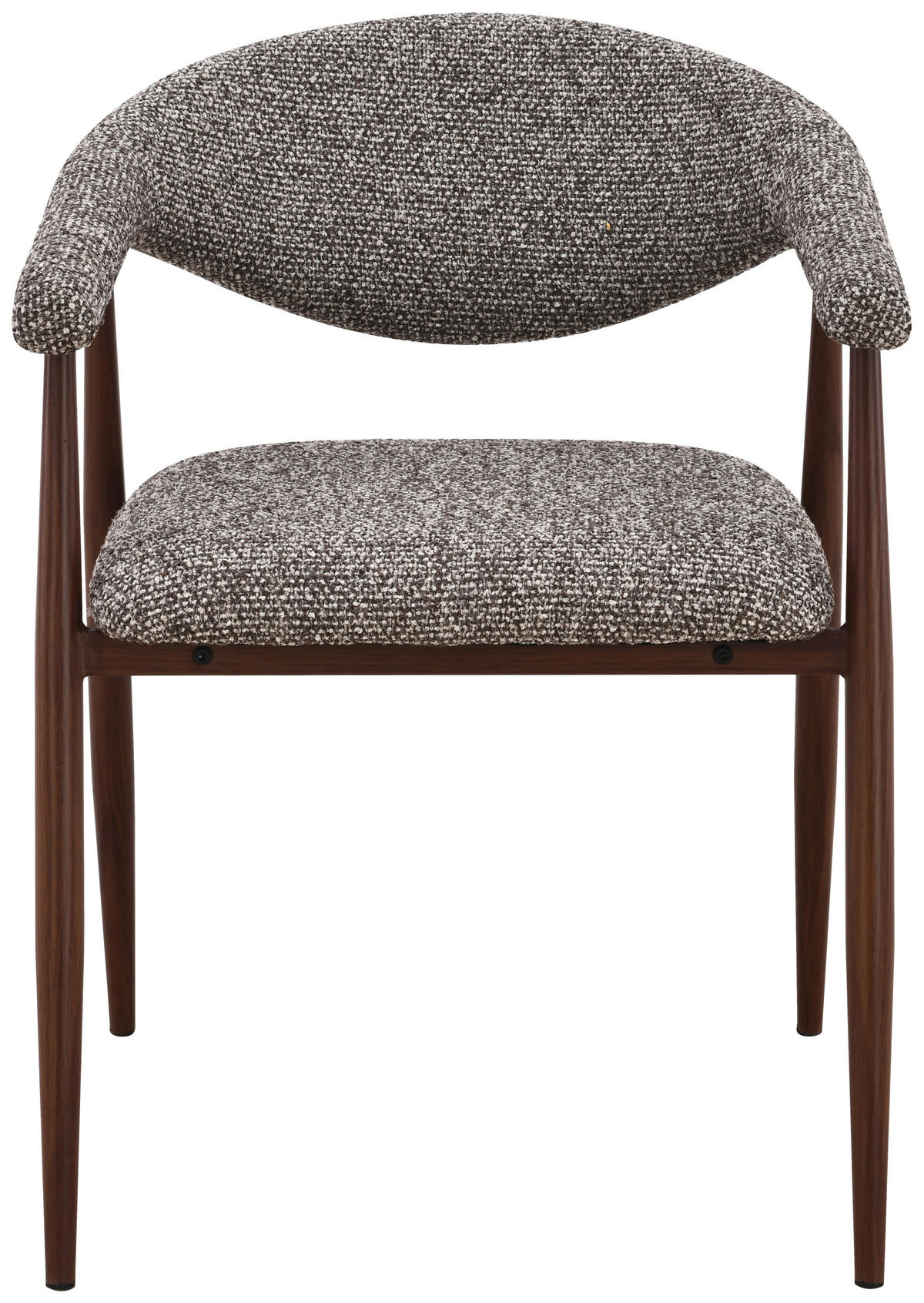 ARMLEHNSTUHL  Stoffauswahl Bouclé  Dunkelbraun, Walnussfarben  - Dunkelbraun/Walnussfarben, Design, Textil/Metall (58/78/60cm) - Lomoco