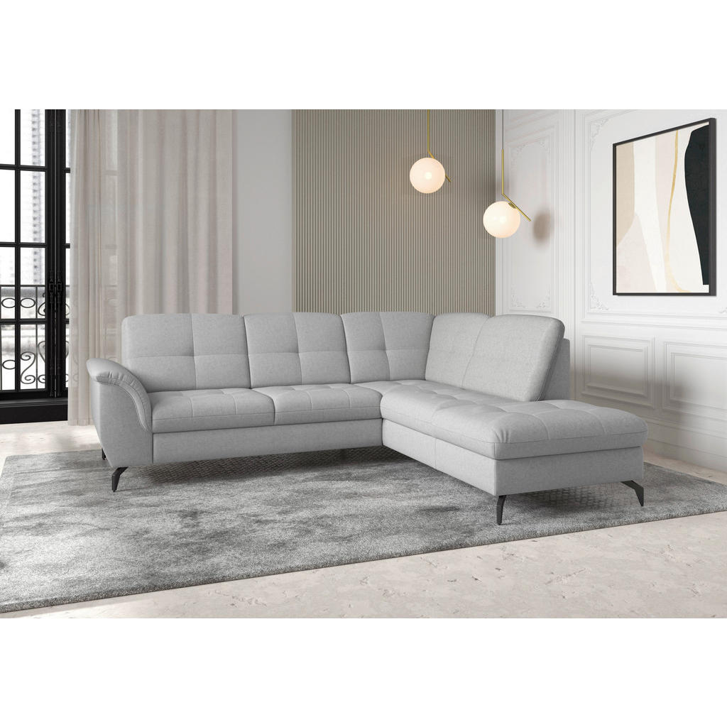 Sit & More ROHOVÁ SEDAČKA, textil, svetlosivá