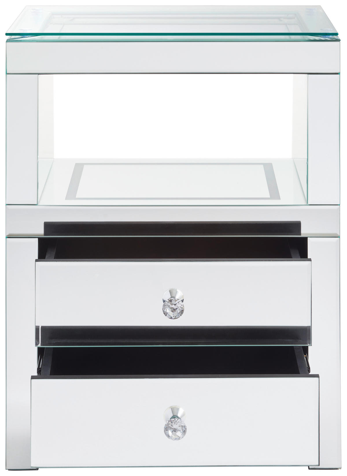 KOMÓD 50/66/36 cm  - átlátszó, Design, műanyag/faalapú anyag (50/66/36cm) - Xora