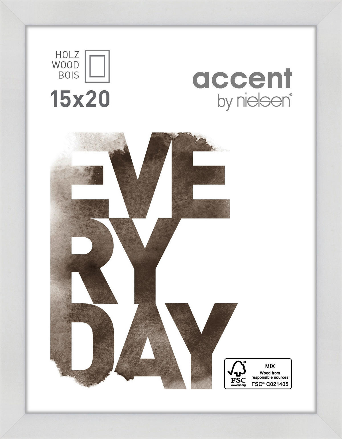 BILDERRAHMEN 17,5/22,5 cm  - Weiß, KONVENTIONELL, Holzwerkstoff (17,5/22,5cm) - Nielsen