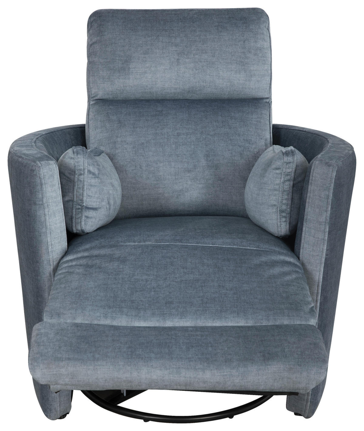 FERNSEHSESSEL  mit Zierkissen Webstoff Blau  - Blau/Schwarz, MODERN, Textil/Metall (91,4/101,6/96,5cm) - Livetastic