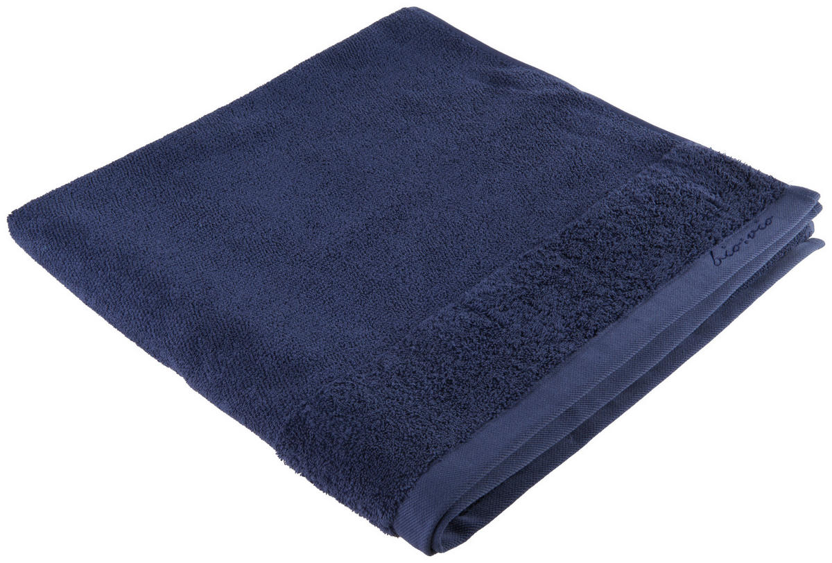 BADETUCH Blau 80/190 cm  - Blau, Natur, Textil (80/190cm) - Bio:Vio