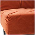 SCHLAFSOFA in Samt Dunkelorange  - Dunkelorange/Schwarz, Design, Holz/Textil (185/80/88cm) - Carryhome