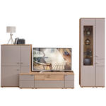 WOHNWAND  in Buchefarben, Alteiche  315/215/53 cm  - Alteiche/Buchefarben, KONVENTIONELL, Glas/Holzwerkstoff (315/215/53cm) - Venda