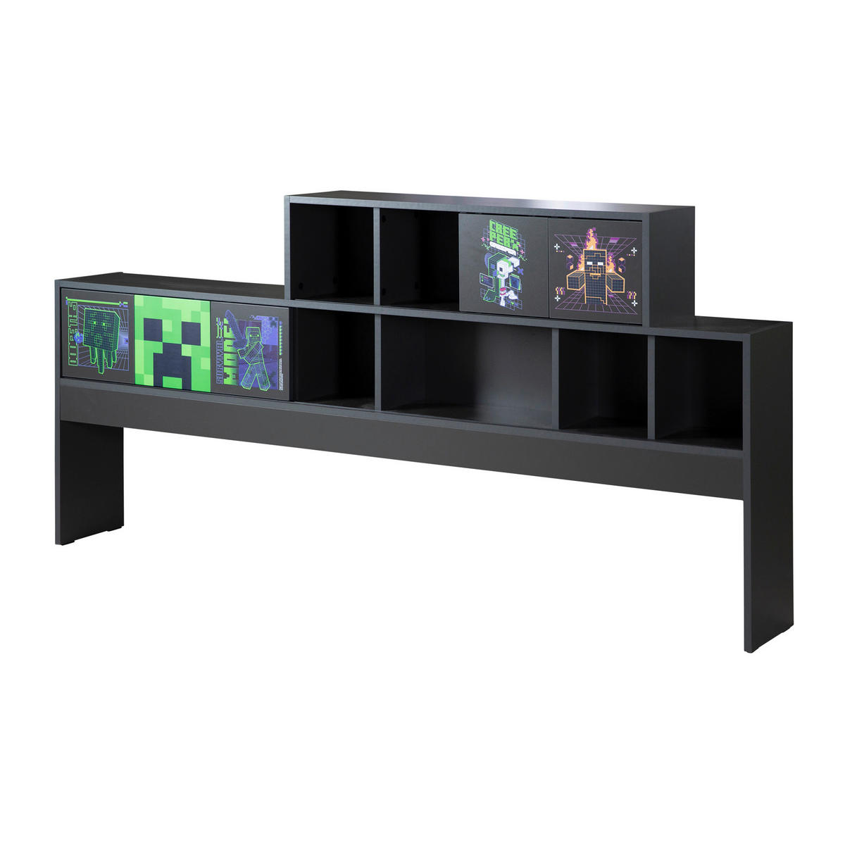 STAURAUMBETT 90/200 cm  in Anthrazit  - Anthrazit, MODERN, Holzwerkstoff (90/200cm) - Minecraft