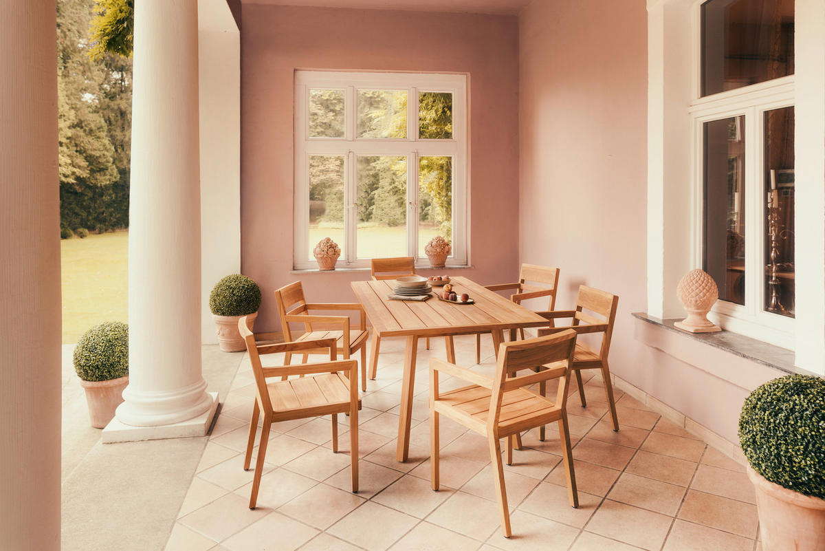 GARTENSTUHL in Holz Teakfarben  - Teakfarben, Design, Holz (51/83/59cm)