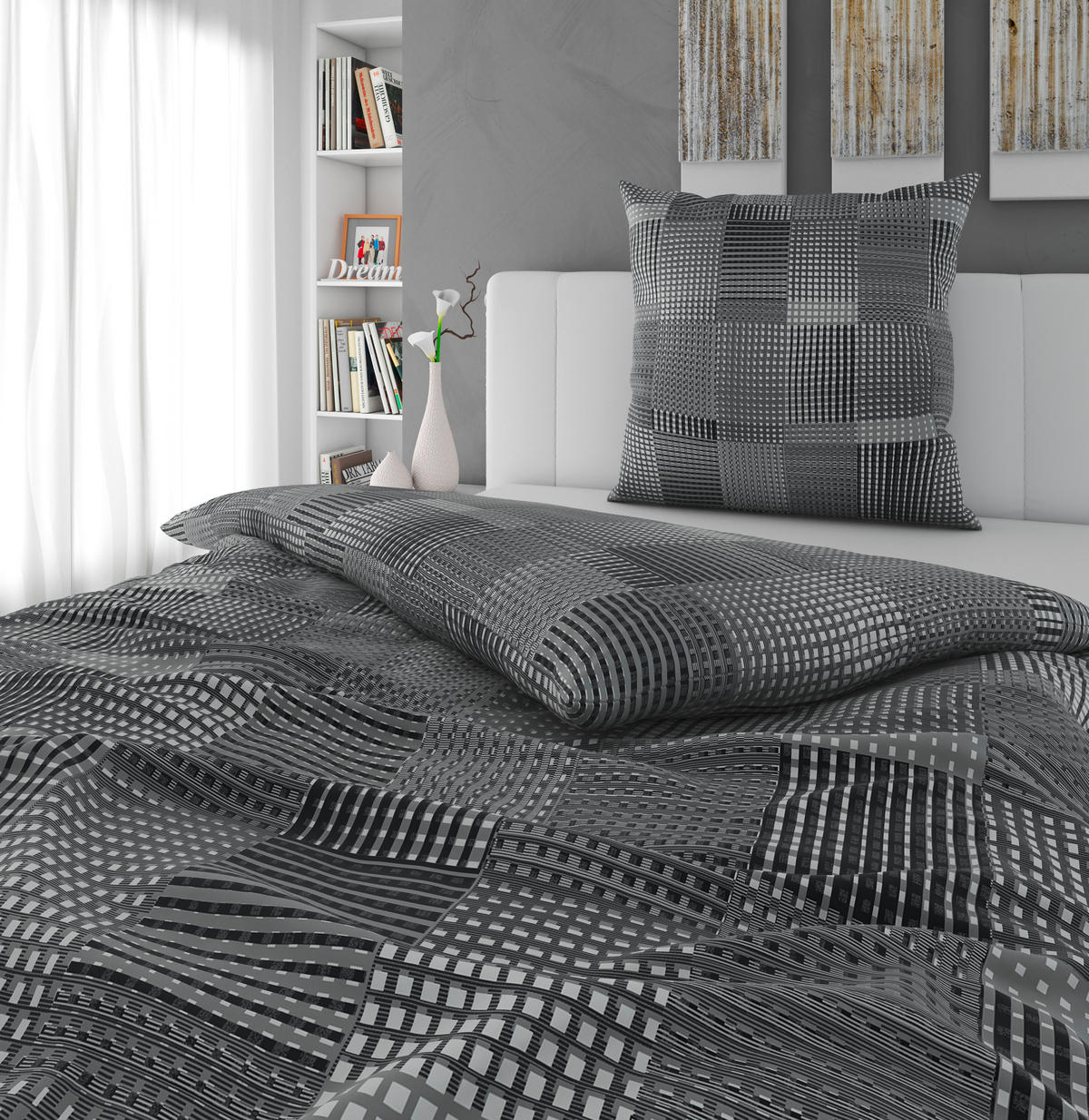 BETTWÄSCHE Flanell 135/200 cm  - Grau, Textil (135/200cm) - Novel