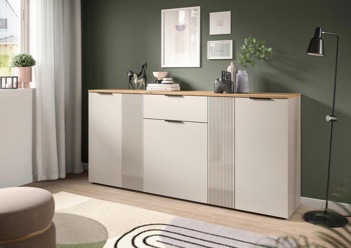 SIDEBOARD  180/86/38 cm 1 låda(or)  - svart/kashmir, Design, trämaterial/plast (180/86/38cm) - MID.YOU