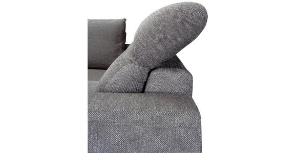 ECKSOFA Dunkelgrau Chenille  - Dunkelgrau/Schwarz, KONVENTIONELL, Textil/Metall (185/266cm) - Carryhome