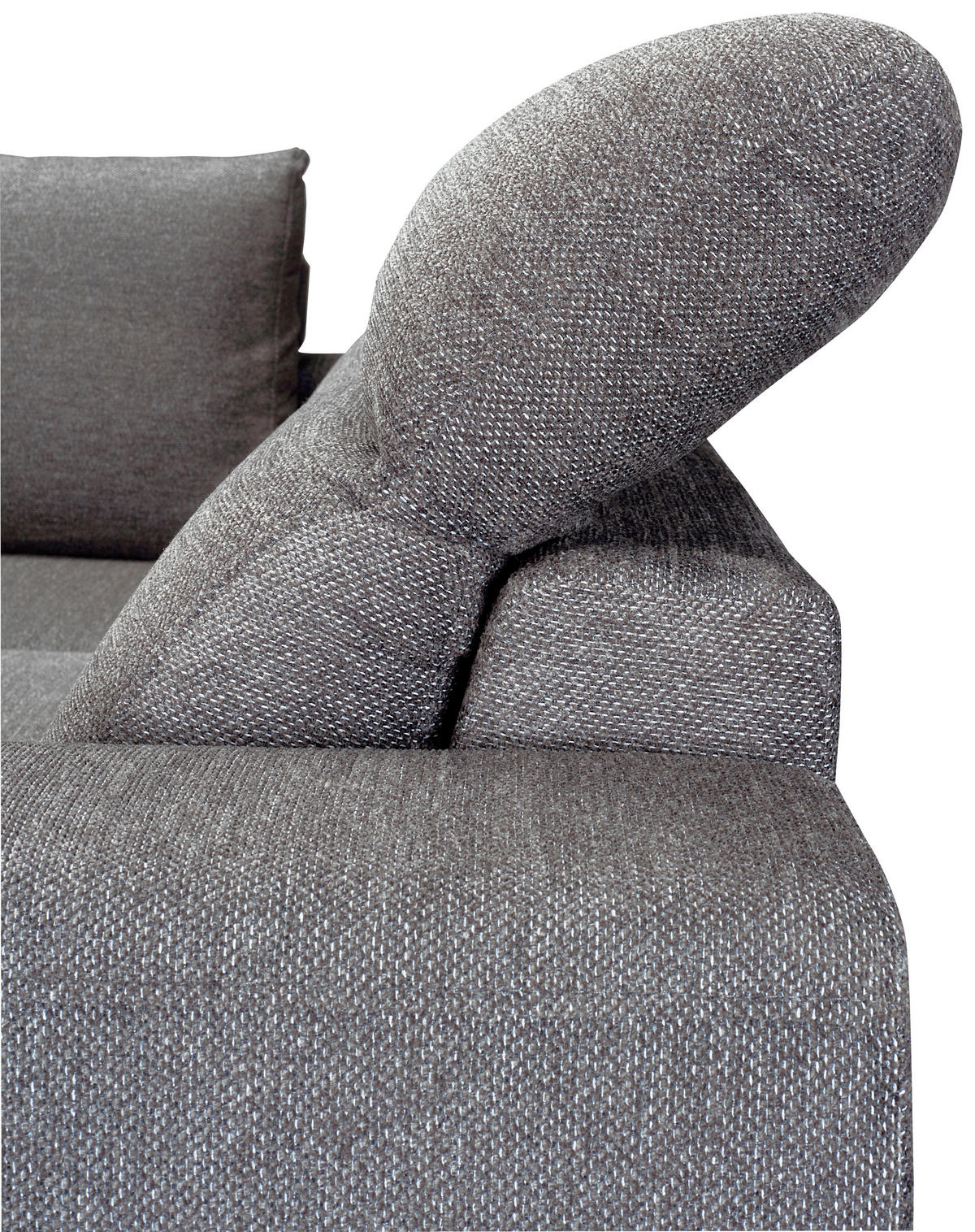 ECKSOFA Dunkelgrau Chenille  - Dunkelgrau/Schwarz, KONVENTIONELL, Textil/Metall (185/266cm) - Carryhome